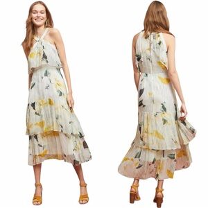NWT! ANTHROPOLOGIE Garden Party Maxi Dress in Neutral Motif. Size 22W.